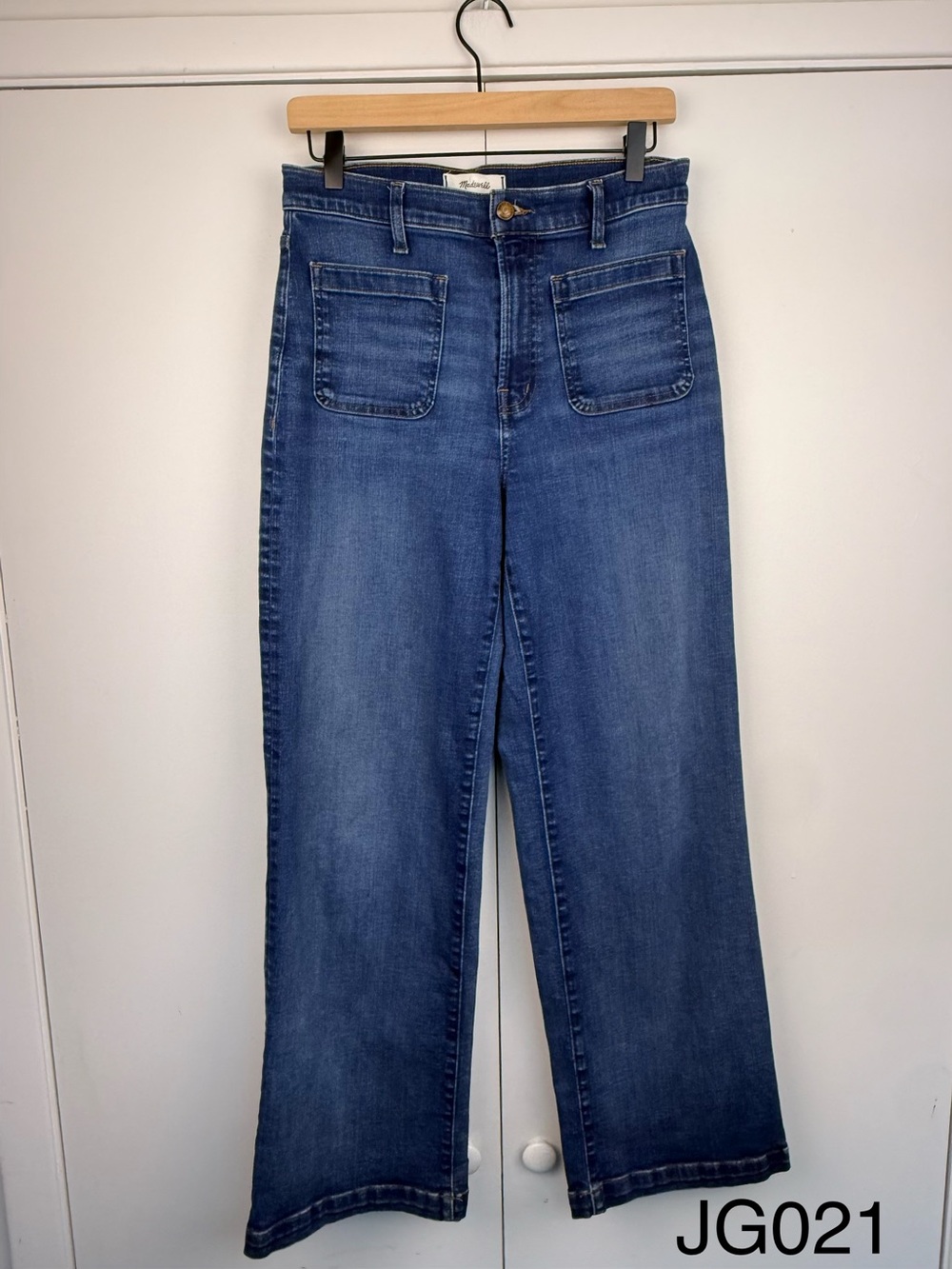 Madewell Emmett Wide Leg Patch Pocket Jeans Size 28
